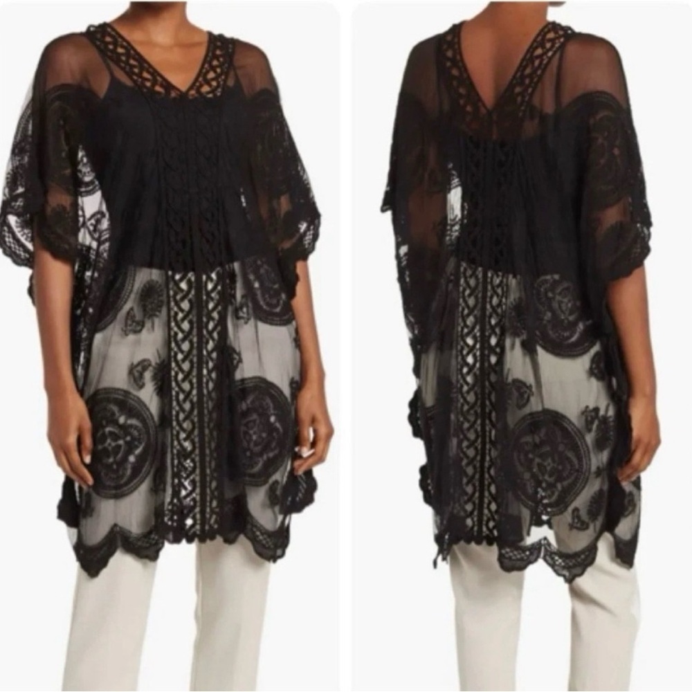 Vince Camuto Lace Cover-up Top - Picture 4 of 6